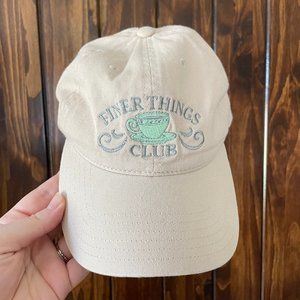 NWOT The Office "Finer Things Club' adult size Hat in cream